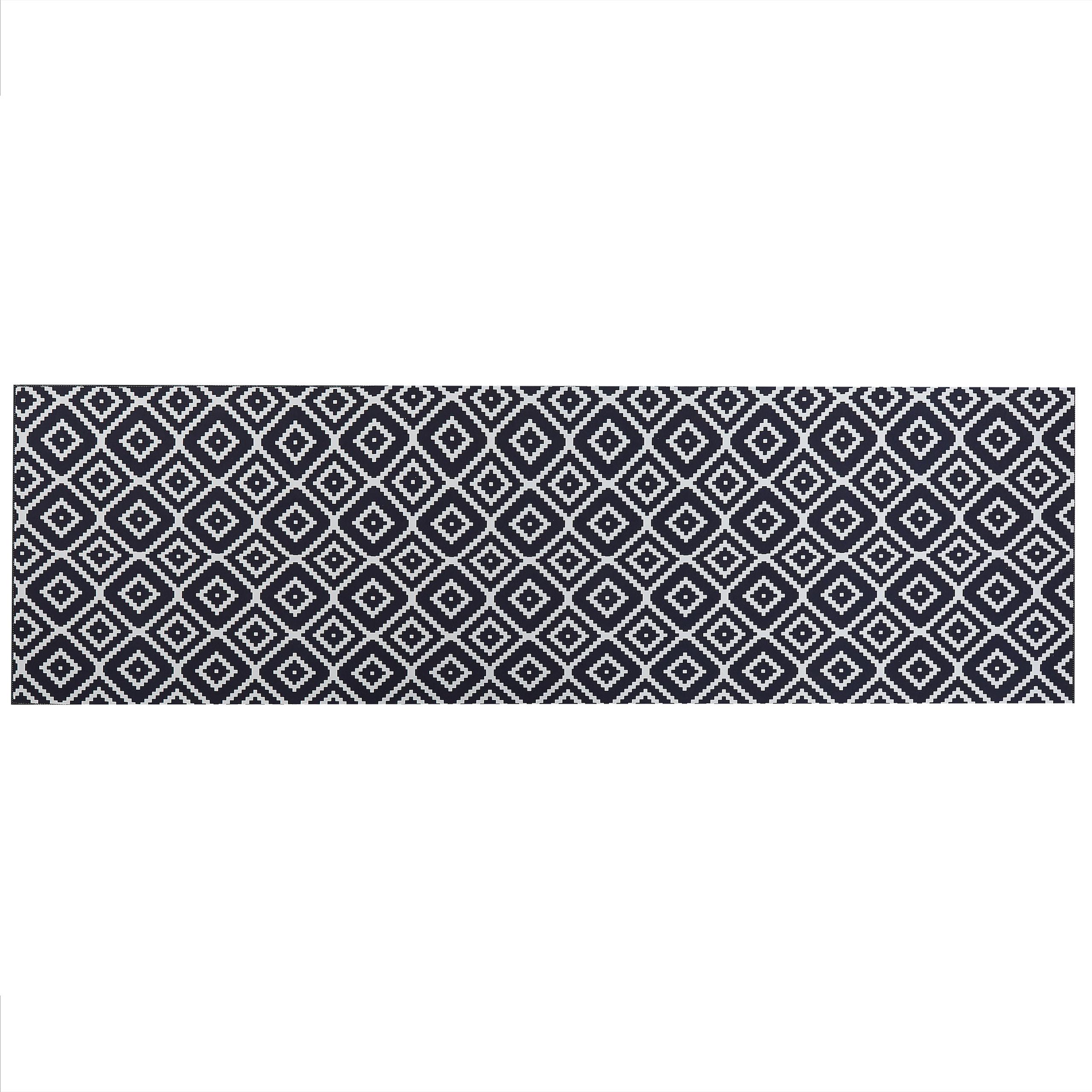 TEPPICHLÄUFER Karungal 200/60 cm - Schwarz, Kunststoff (60/200cm) - Beliani