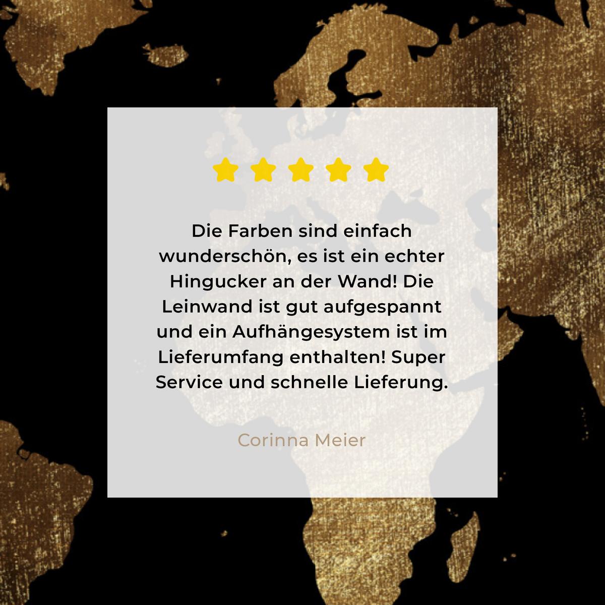 LEINWANDBILD Weltkarte - Gold - Luxus - Erde - Schwarz Wandbild 40x30 cm - Goldfarben, Textil (40/30cm) - MuchoWow