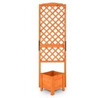 BLUMENKASTEN mit Rankgitter Orange - Orange, Holz (55/180/52cm) - COSTWAY