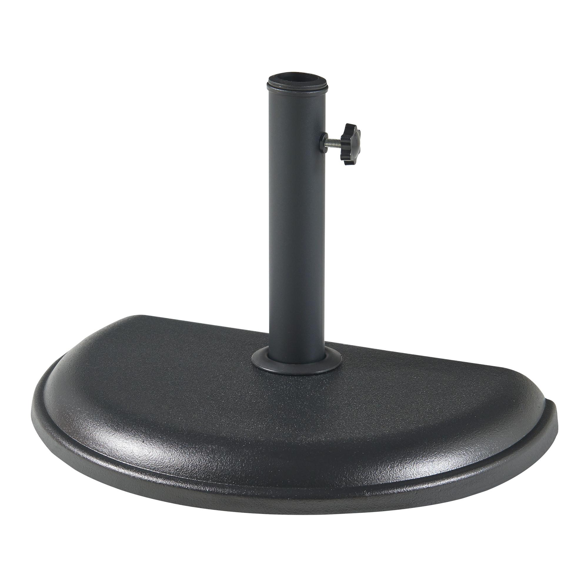 SONNENSCHIRMSTÄNDER Bisenti - Schwarz, Stein (29/45cm) - casa.pro