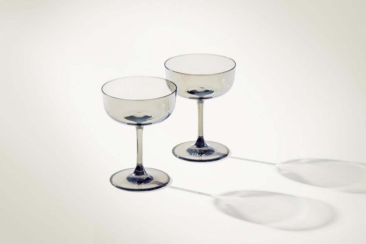 SEKTSCHALEN / DESSERTSCHALEN Like Glass Smoke 100 ml 2er Set - Grau, Glas (0.1L) - like.Villeroy & Boch