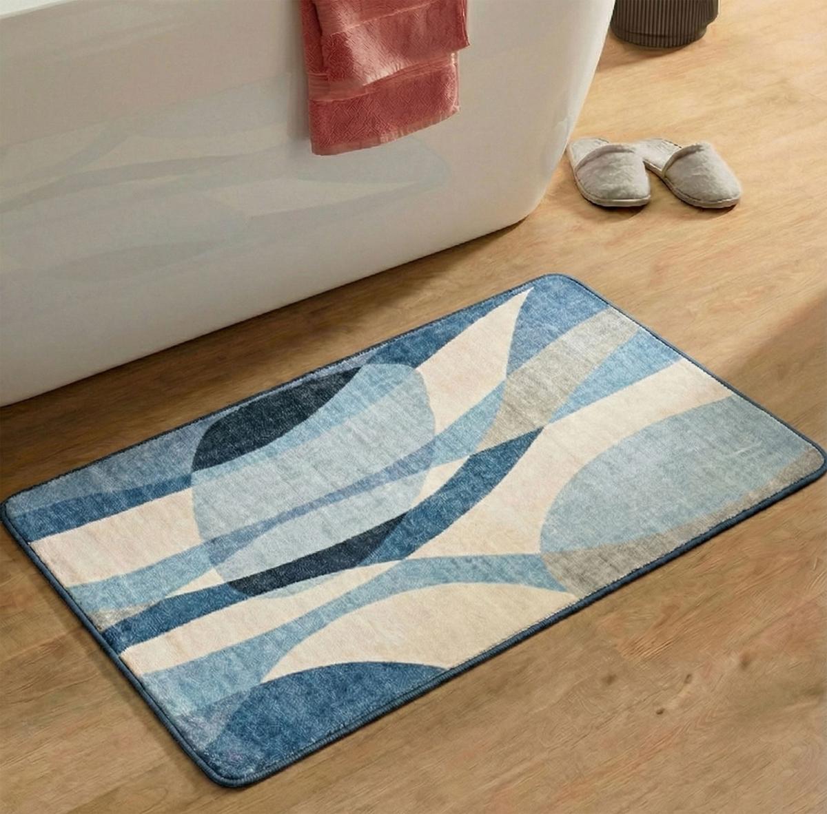BADTEPPICH Aquata 50x60 cm - Blau, Textil (50/60cm) - Gino Falcone