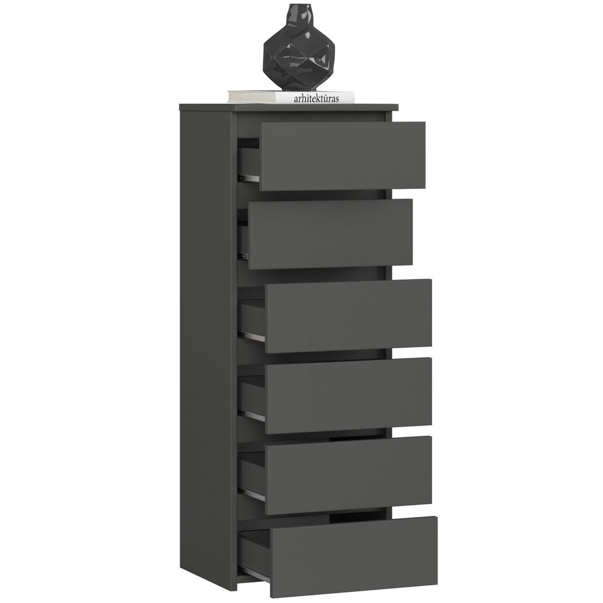 KOMMODE Graphit Grau 109/40/35 - Graphitfarben, Holzwerkstoff (40/109/35cm) - RAUMHIRSCH FURNITURE