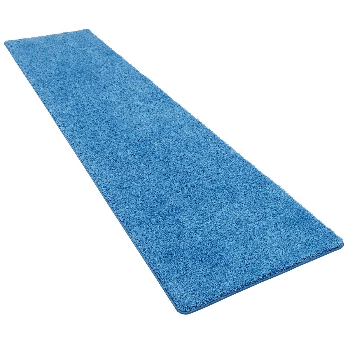 HOCHFLOR SHAGGY LÄUFER TEPPICH PALACE - Blau, Textil (80/160cm) - Snapstyle