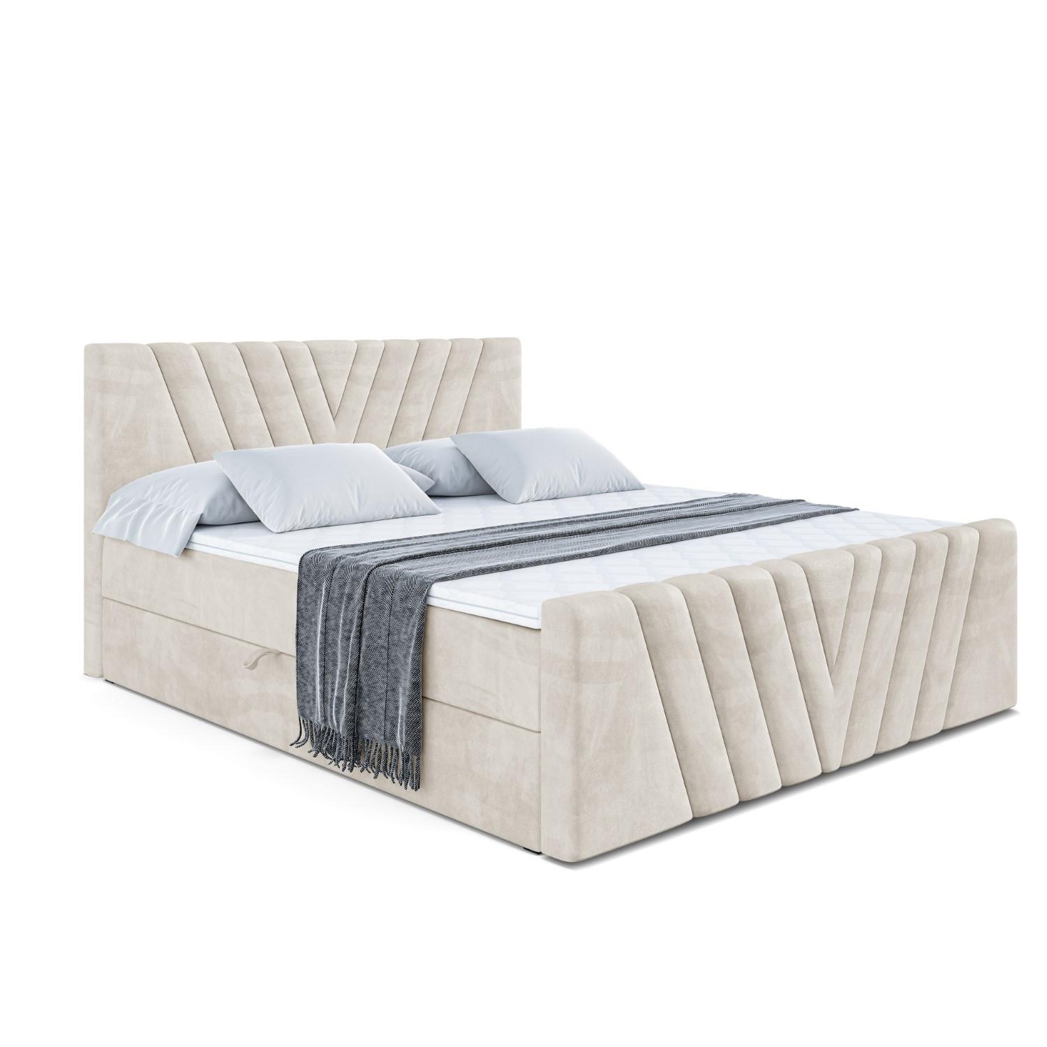 BOXBETT ERNINA-Z - 140x200 cm - H4 - Ecru - Ecru, Holzwerkstoff (140/200cm) - ALTDECOR