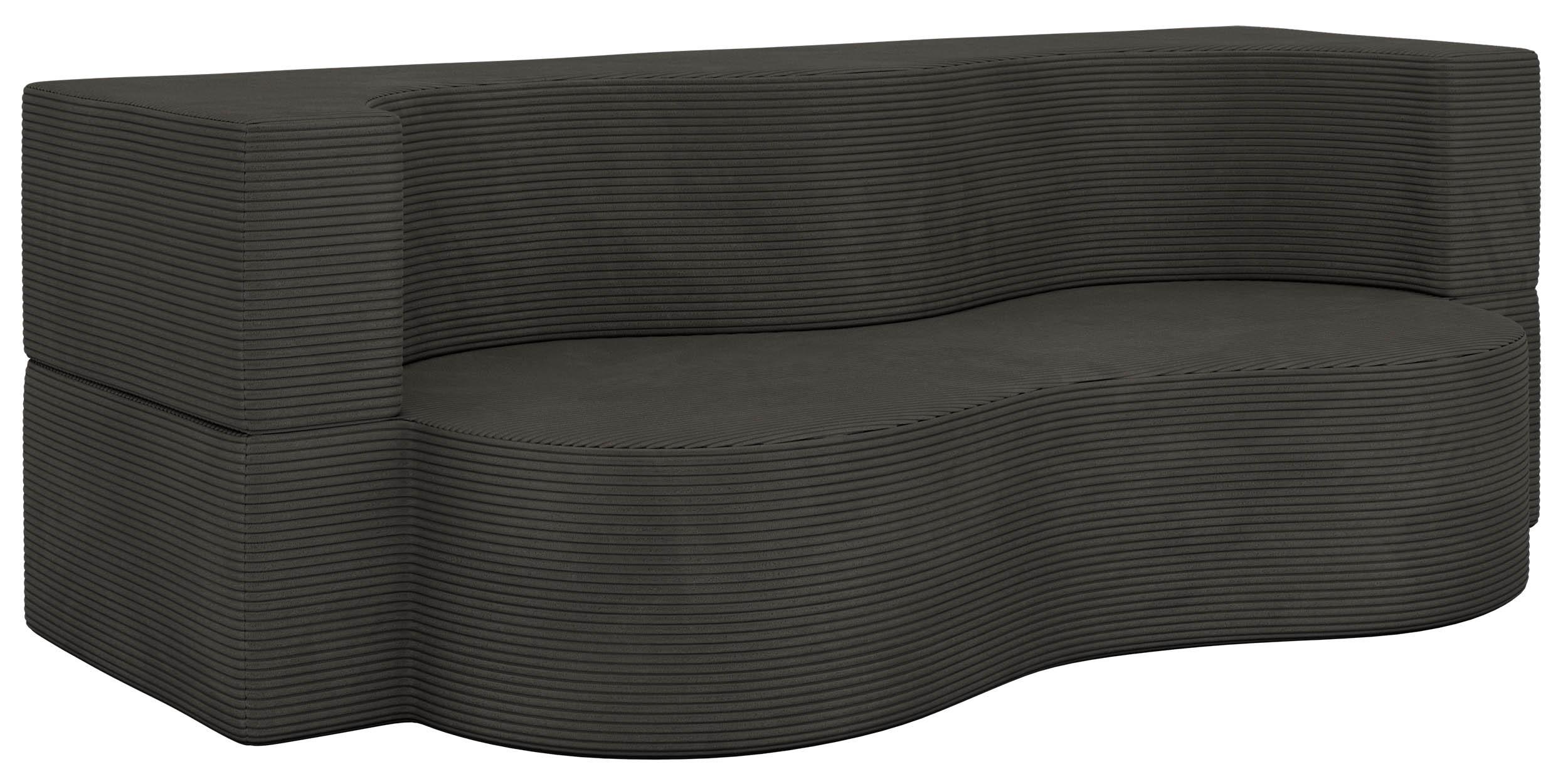 2-SITZER SOFA SANOA - Dunkelgrau Cord - Dunkelgrau, Textil (200/68/100cm) - MKS