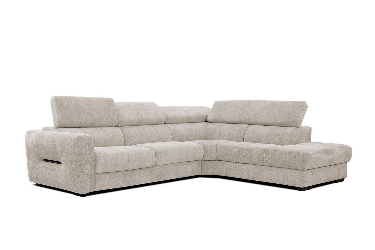 ECKSOFA CALVERA 5-Sitzer, ecru - Ecru, Holzwerkstoff/Textil (298/239cm) - Wozimo