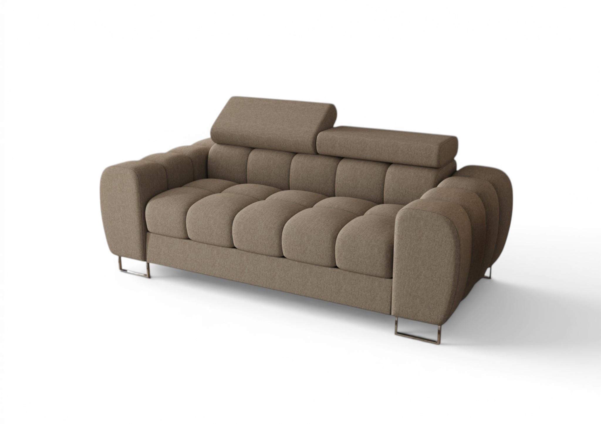 SOFA 2-sitzer Bastien In Stoff Gemma - Beige, Holzwerkstoff/Textil (195/95/97cm) - Fun Möbel