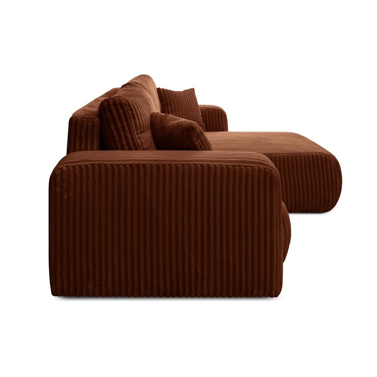 ECKSOFA PRESTIGE SOFT mit Schlaffunktion und Bettkasten, Tilia 52 - Cognac, Textil (277/143cm) - Lookway
