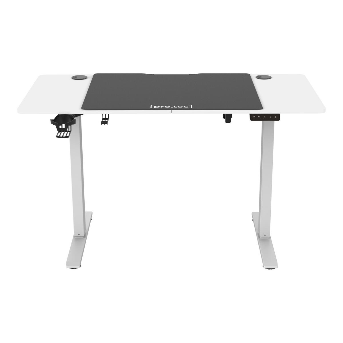 VERSTELLBARER TISCH Stryn - Schwarz/Weiß, Holzwerkstoff/Metall (60/120/117cm) - pro.tec