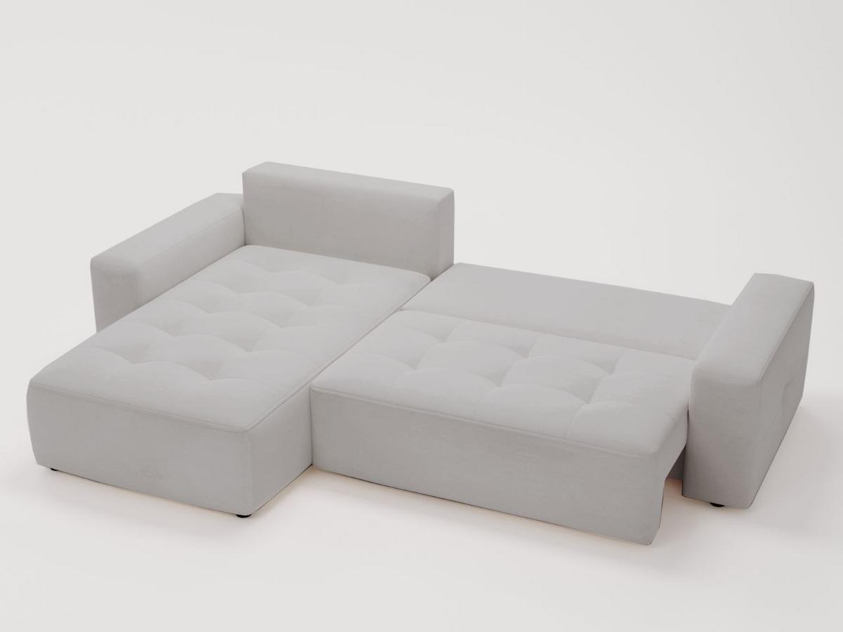 ECKSOFA Portland Hellgrau Links - Hellgrau, Holz/Kunststoff (165/250cm) - Graingold