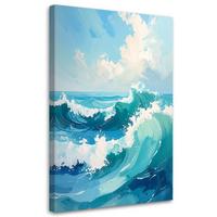 LEINWANDBILD Natur und Botanik 60x90cm - Blau, Textil (60/90cm) - Feeby