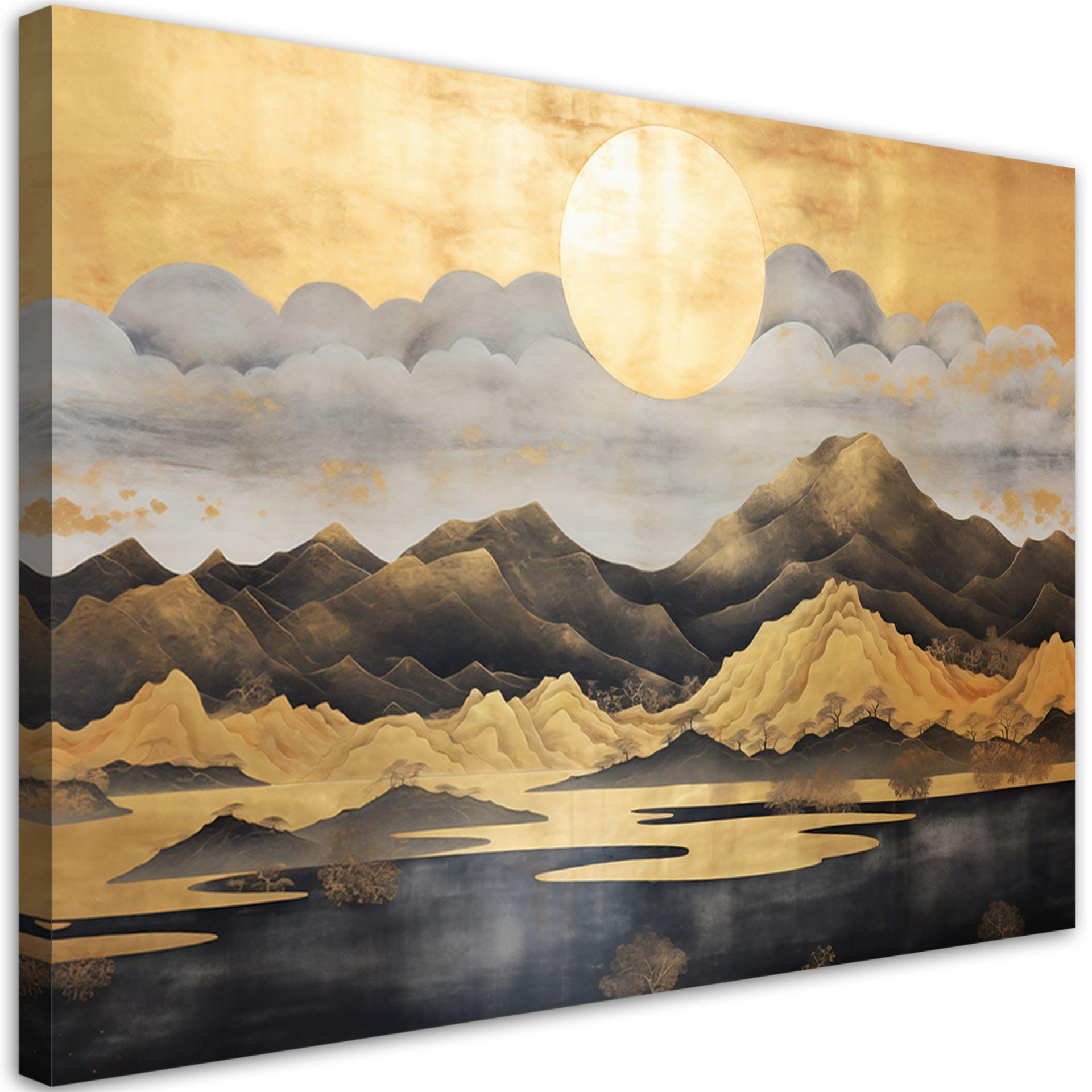 KUNSTDRUCK Gelb 120/80 cm - Gelb, Textil (120/80cm) - KUNSTLOFT
