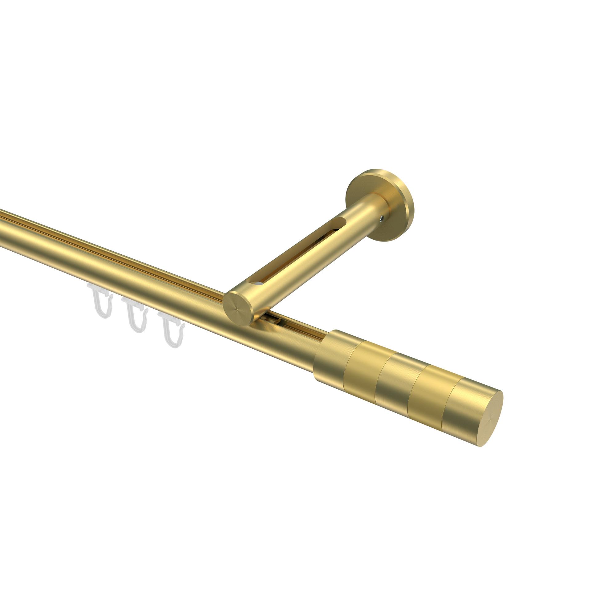 GARDINENSTANGE INNENLAUF Siteno Mavell 540 cm (geteilt in 3 x 180 cm), 1-läufig, 20 mm Ø Messing-Optik - Messingfarben/Goldfarben, Metall (540cm) - INTERDECO