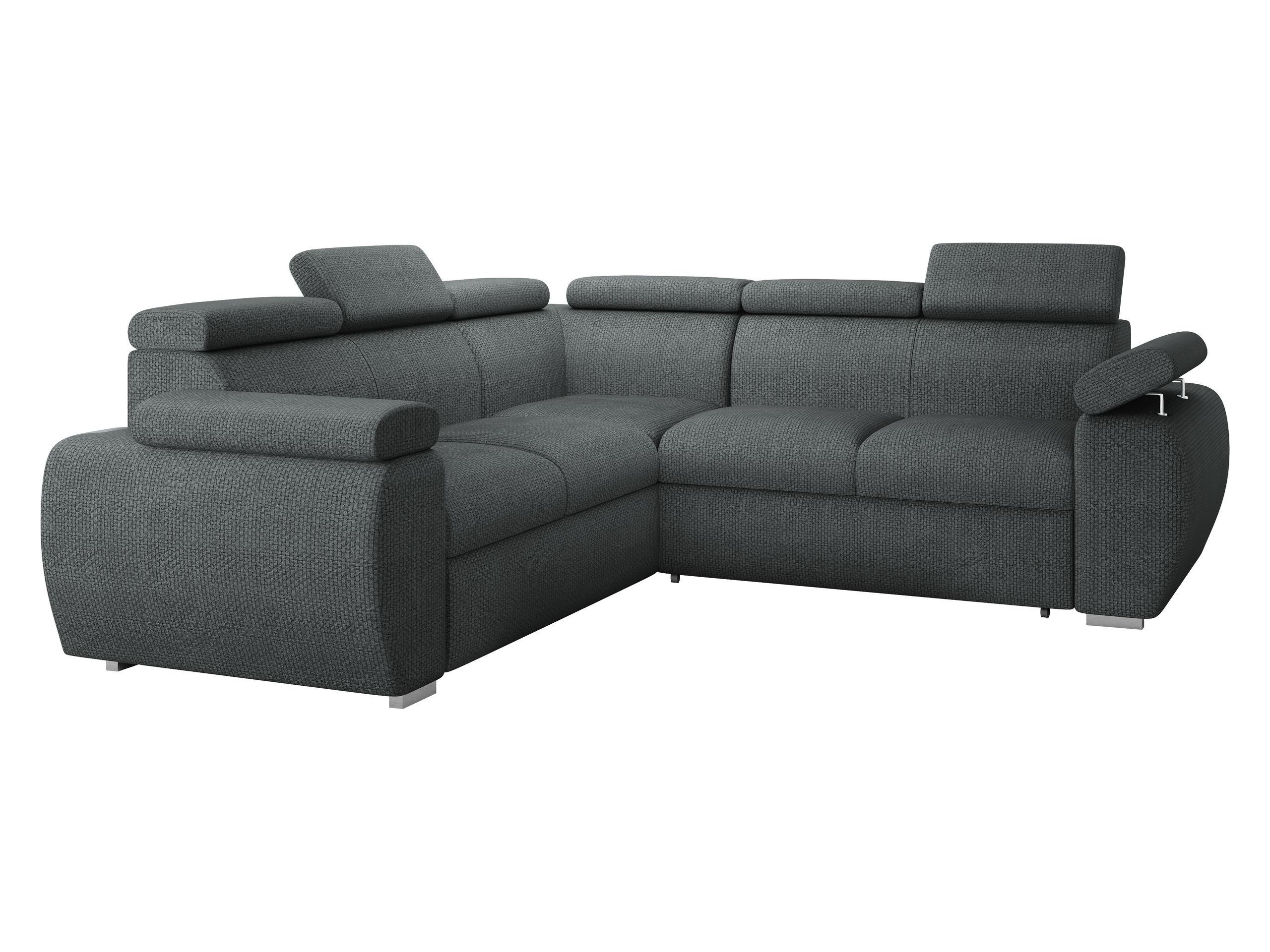 ECKSOFA Boston Maxi - Chromfarben/Blaugrau, Holz/Textil (260/260cm) - MIRJAN24