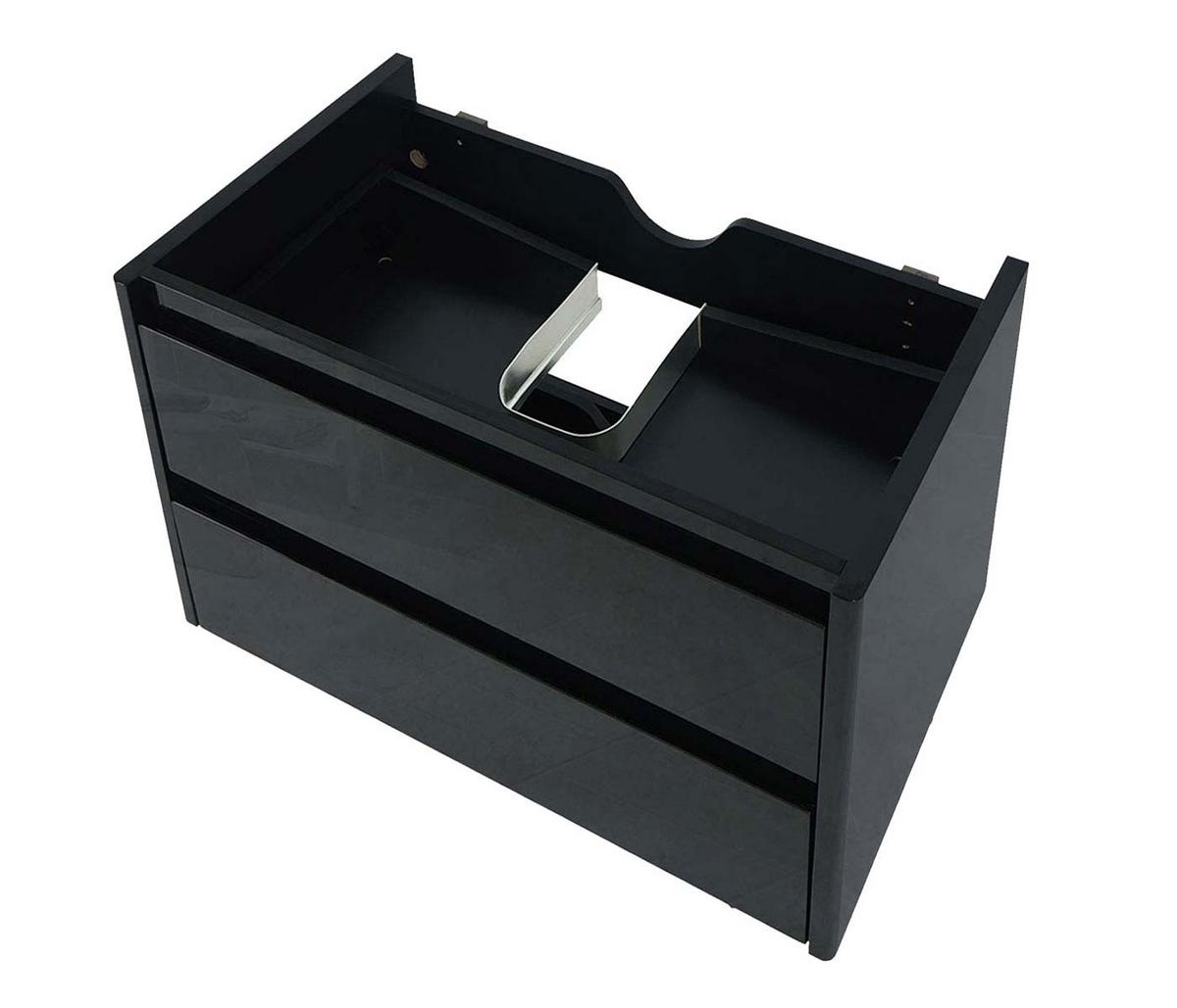 WASCHBECKENUNTERSCHRANK Schwarz - Schwarz, Holz (61/48/47cm) - MCW