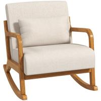 SCHAUKELSESSEL, Schaukelstuhl, Creme - Creme, Metall (92/81.5/64.5cm) - HOMCOM