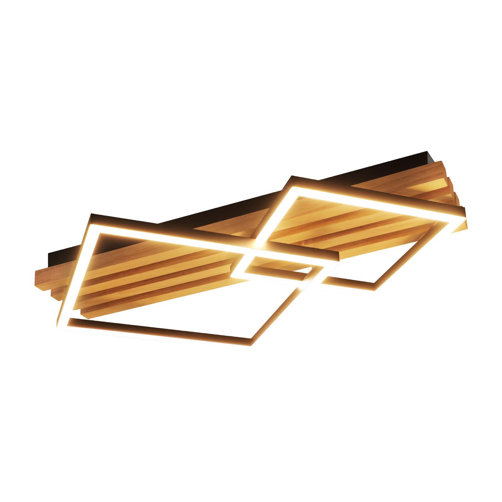 LED-DECKENLEUCHTE Wolfy 41.6/8.8/56.6 cm - Dunkelbraun, Metall (56.6/41.6/8.8cm) - ZMH