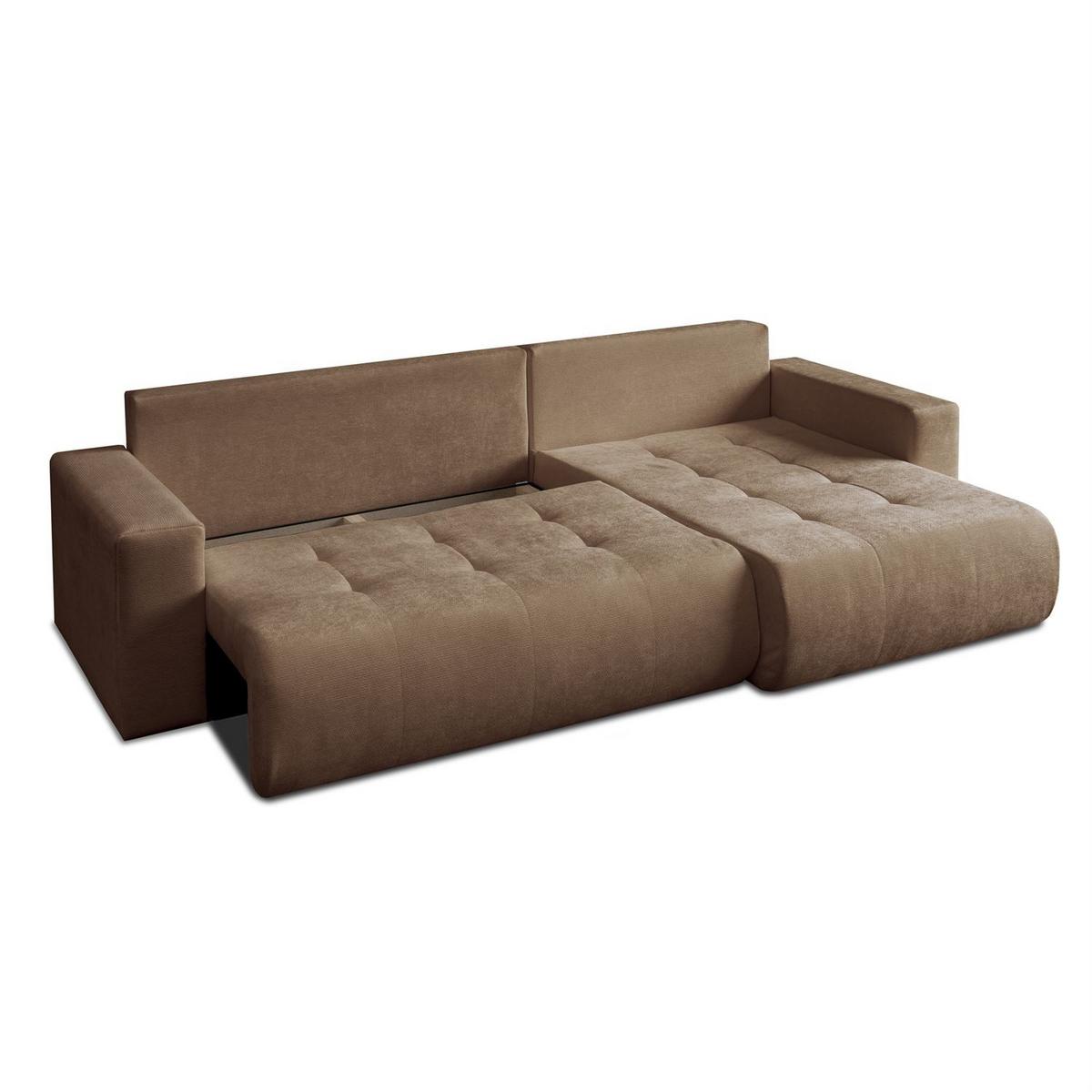 ECKSOFA CLOUD II XL mit Schlaffunktion Vibe 19 - Braun, Textil (280/152cm) - Lookway