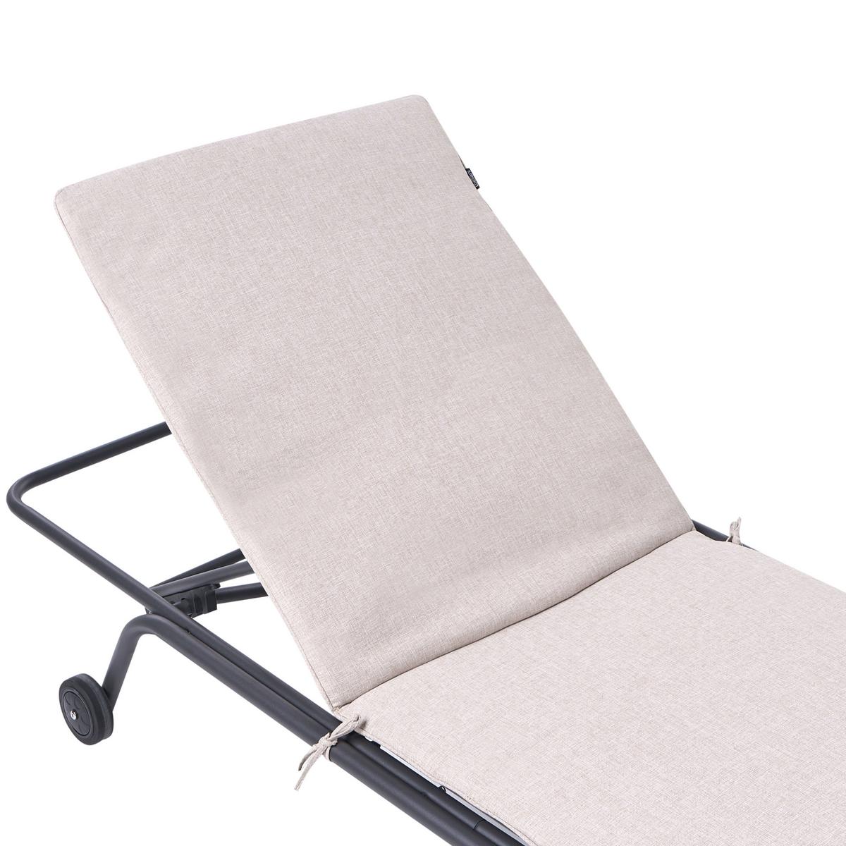 SONNENLIEGE Beige Volterra - Dunkelgrau, Metall (75/27/168cm)