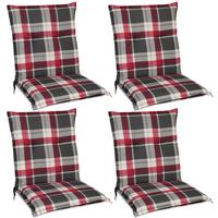 NIEDERLEHNERAUFLAGE Sunny BK 100/50/6cm Bordeaux-Kariert 4tlg - Bordeaux, Textil (50/6/100cm) - Beautissu 