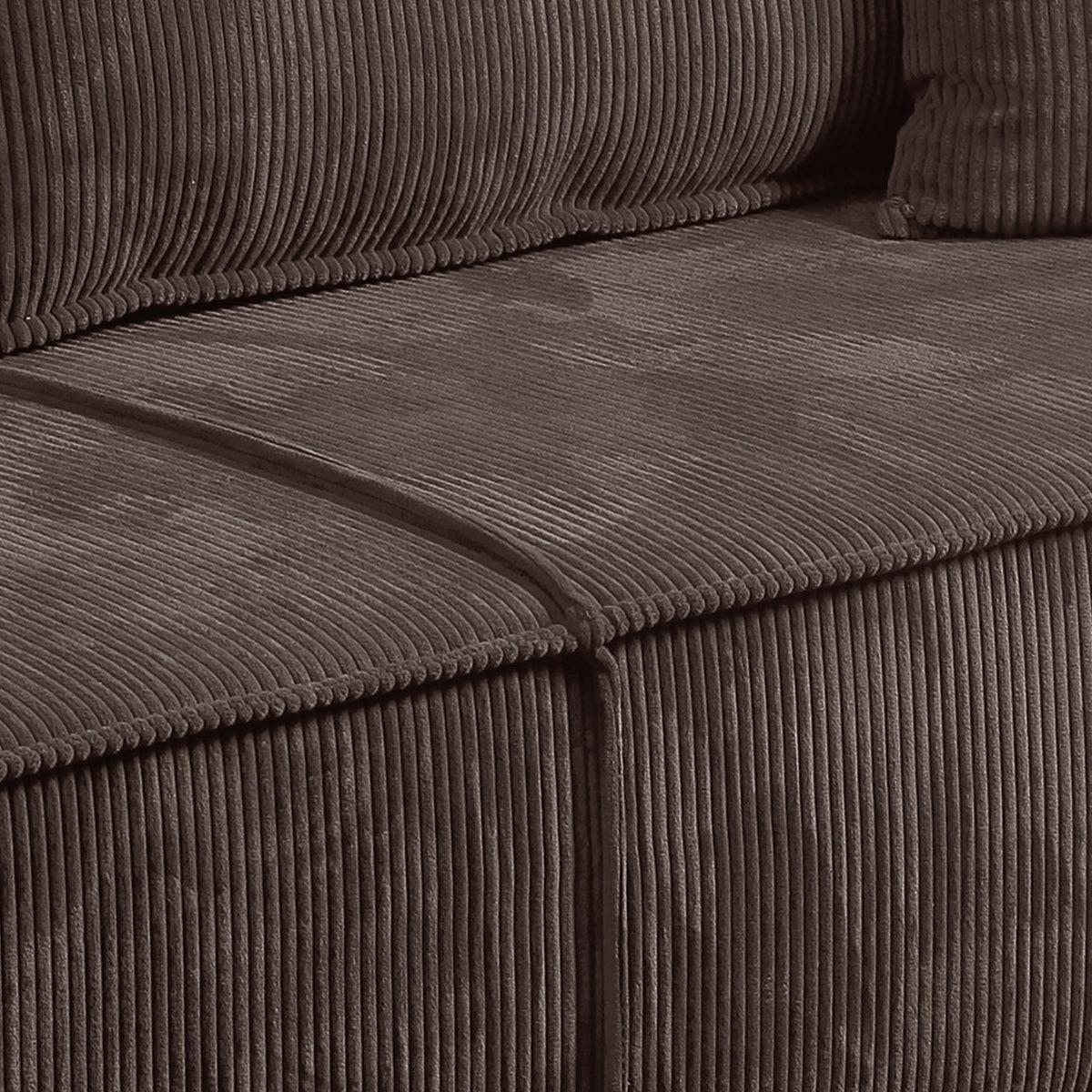 SOFA Isaac 4 Sitzplätze Braun - Braun, Holzwerkstoff (255/85/105cm) - Petits-meubles