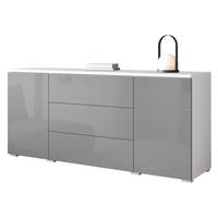 SIDEBOARD Vera 150 mit weißer LED Beleuchtung - Weiß Hochglanz/Weiß, Holzwerkstoff (150/66/40cm) - MIRJAN24