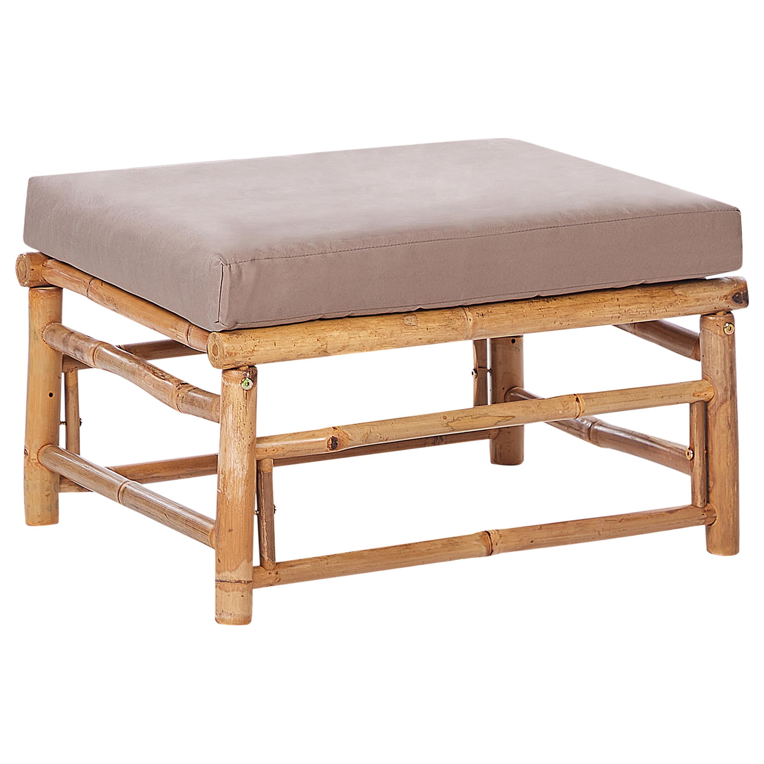 GARTENSTUHL Taupe Cerreto - Taupe/Braun, Holz (55/39/64cm) - Beliani