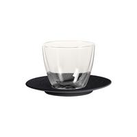 KAFFEEGLAS MIT UNTERTASSE Manufacture Rock Glow transparent 250 ml - Transparent, Glas/Keramik (0.25L) - Villeroy & Boch