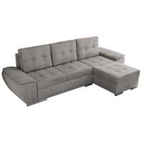 ECKSOFA UMBRIA L Hellgrau Velvet - Hellgrau/Grau, Textil (271/157cm) - MKS