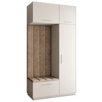 GARDEROBENSCHRANK REMA 120/240/60 cm Modern Garderobe-Set Kaschmir - Kaschmir/Mokka, Holzwerkstoff (120/240/60cm) - MASSENO