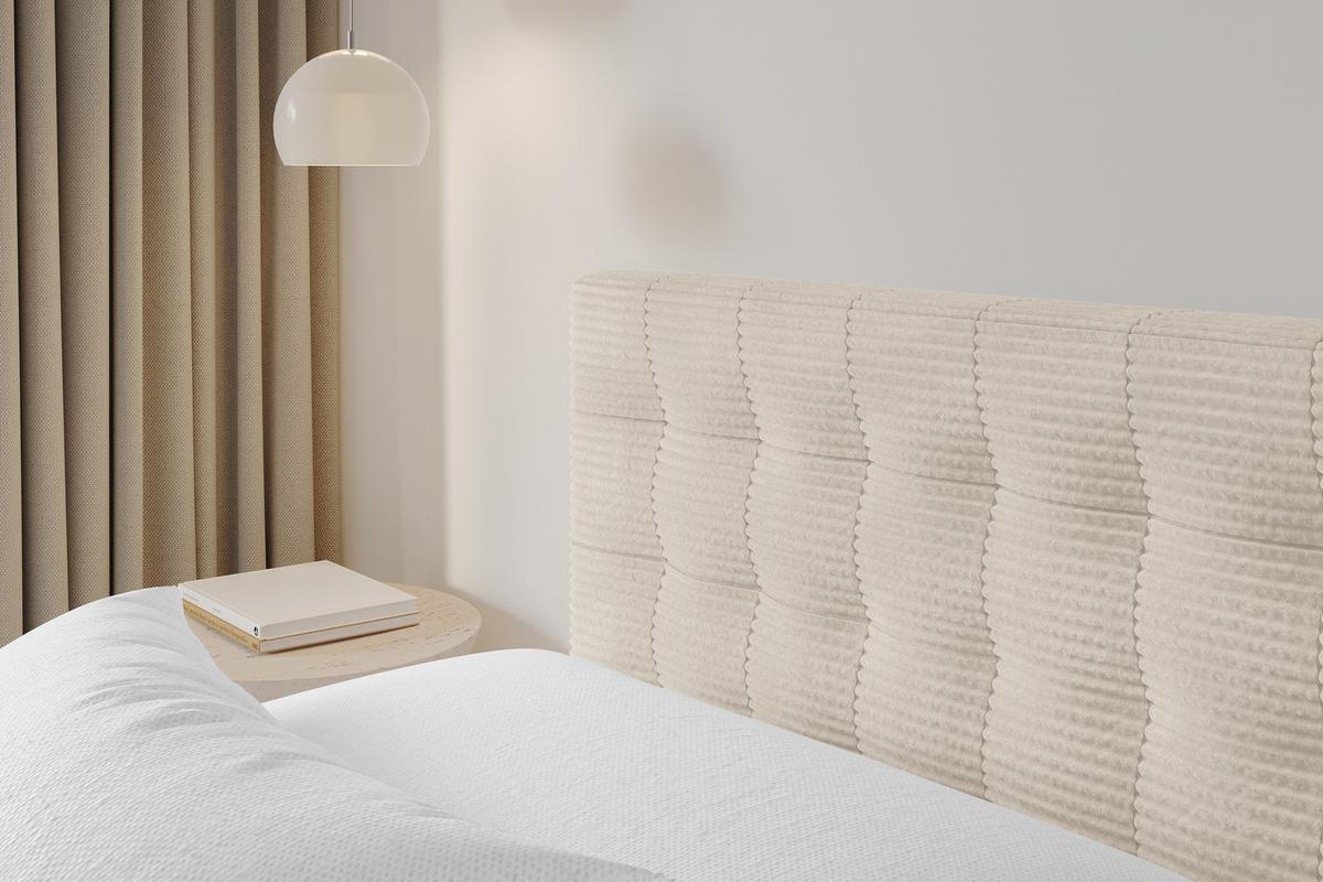 POLSTERBETT mit Bettkasten und Lattenrost, Bett mit Matratze H3/H4 - PARI 140x200 Beige - Kaschmir, Holzwerkstoff/Textil (140/200cm) - ALTDECOR