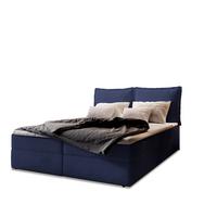 BOXBETT LENTE 160x200 cm mit Matratze und Topper - Blau - Blau, Holz (160/200cm) - MASSENO