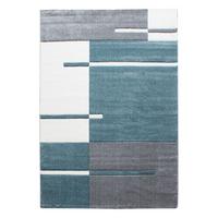 KURZFLORTEPPICH LATEMAR, kariert, Blau, 200 x 290 cm - Blau, Textil (290/200cm) - KADIMA DESIGN