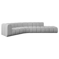 ECKSOFA modulares Sofa Tilmo-L1 - 399x194x70 cm Hellgrau - Hellgrau, Holzwerkstoff/Textil (399/194cm) - ALTDECOR