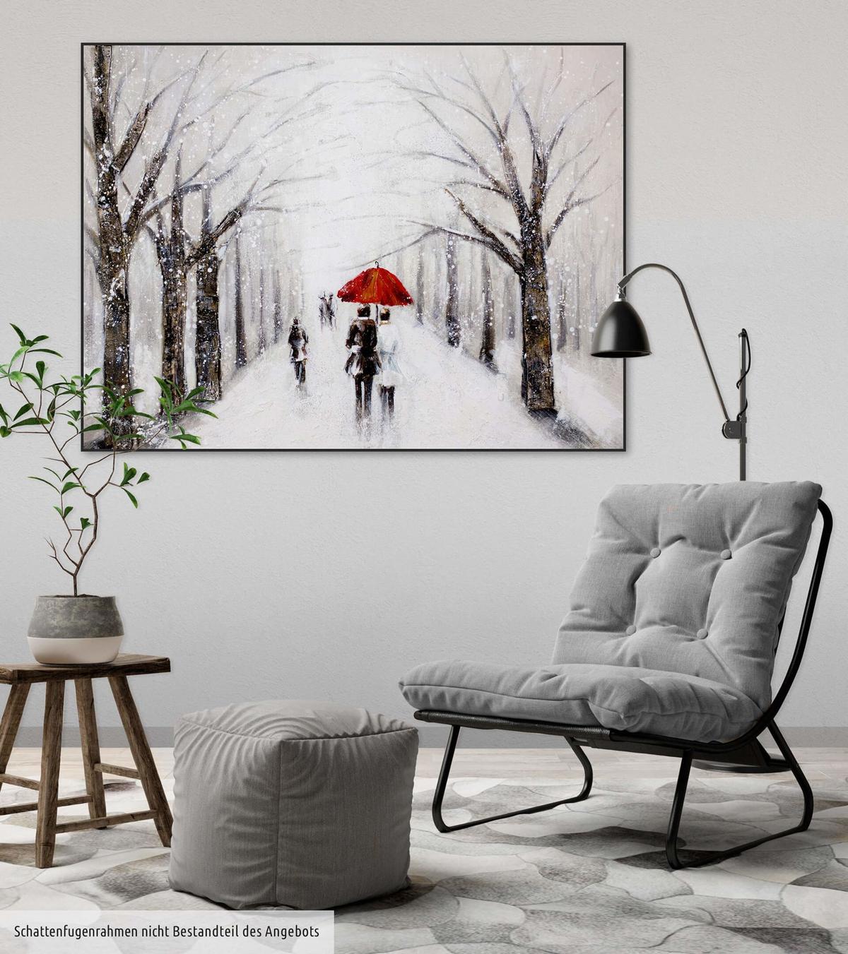 ACRYLBILD HANDGEMALT 100/75 cm - Braun/Grau, Holz/Textil (100/75cm) - KUNSTLOFT