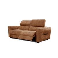 SOFA CALVERA 3-Sitzer mit 1 Relaxfunktion, dunkelorange - Dunkelorange, Holzwerkstoff/Textil (204/79/106cm) - Wozimo