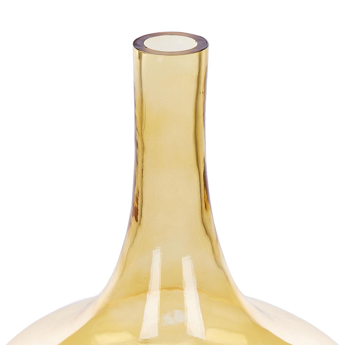 DEKOVASE Glas gelb Paneer - Goldfarben, Glas (30cm) - Beliani