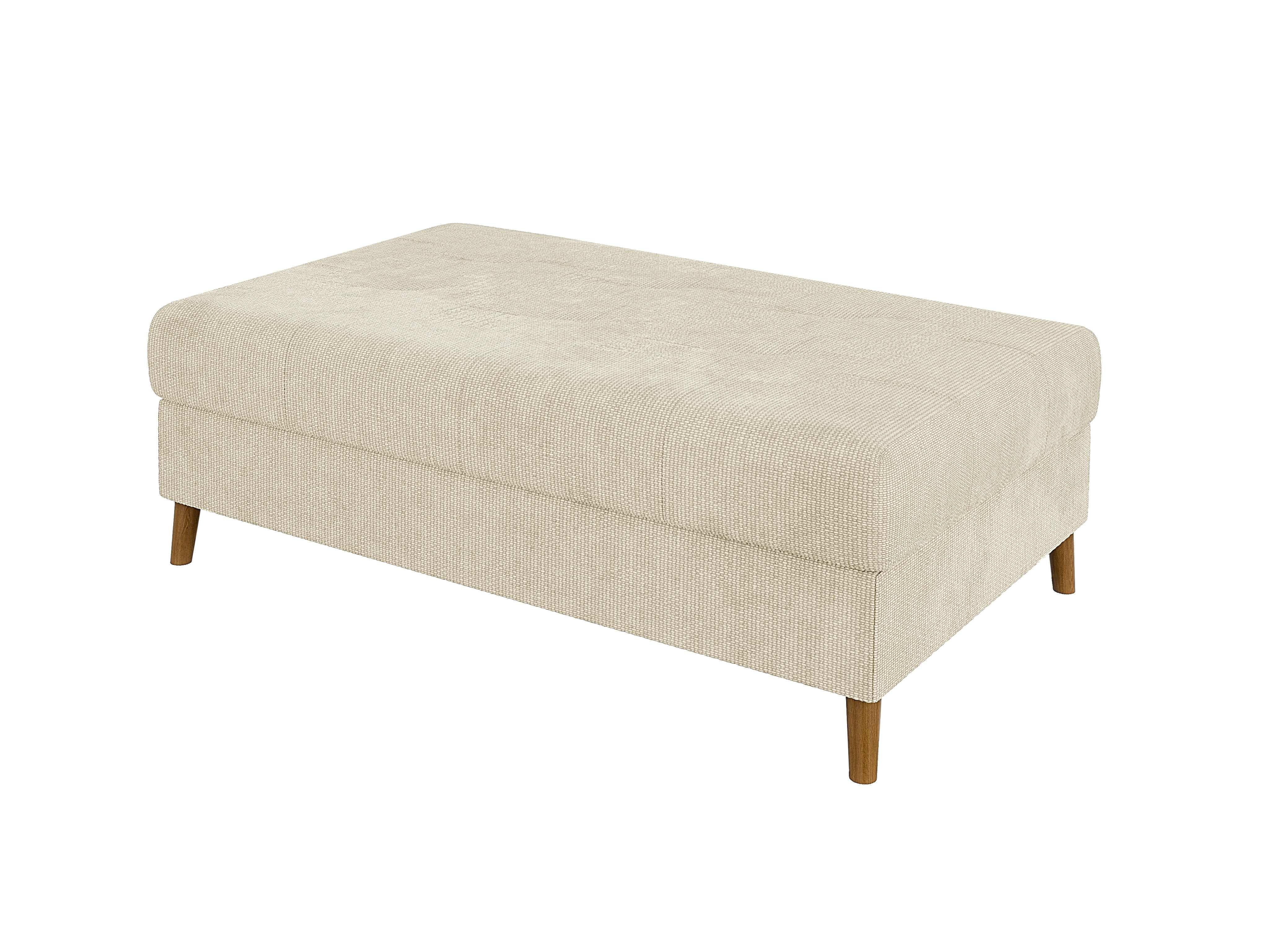 HOCKER Sigurd Beige Chenille - Beige/Braun, Holz/Textil (118/40/73cm) - S-Style Möbel