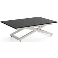 COUCHTISCH Axen höhenverstellbar ausziehbar, Schwarz Marmor Kupfer 120-160/80/38-75 cm - Kaschmir/Kupferfarben, Holzwerkstoff/Metall (80/160/75cm) - WFL GROUP