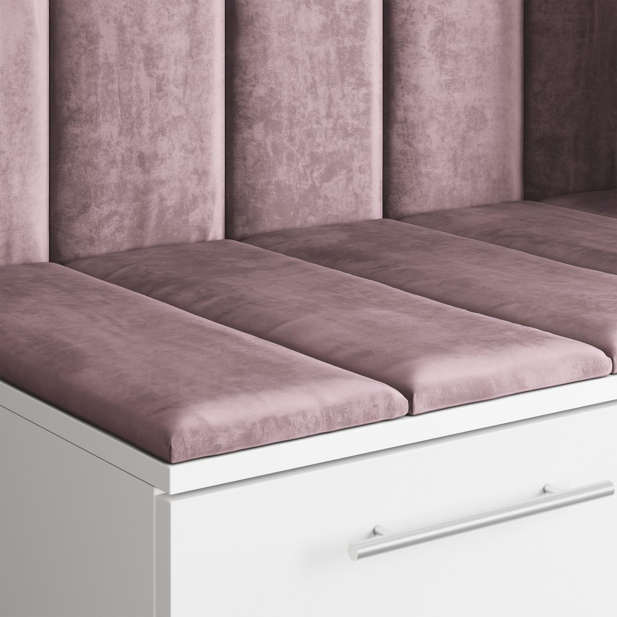 GARDEROBENSCHRANK REMA 120/240/60 cm Modern Garderobe-Set Weiß - Lila/Weiß, Holzwerkstoff (120/240/60cm) - MASSENO