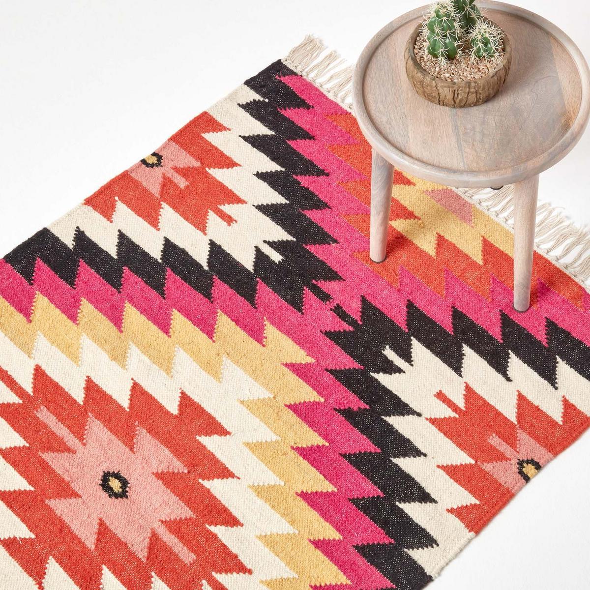 KELIM-TEPPICH Jakarta handgewebt 90/150 cm - Multicolor, Textil (90/150cm) - Homescapes