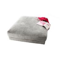 BIG HOCKER MADELINE Hellgrau Cord - Hellgrau, Textil (120/43/120cm) - KAWOLA