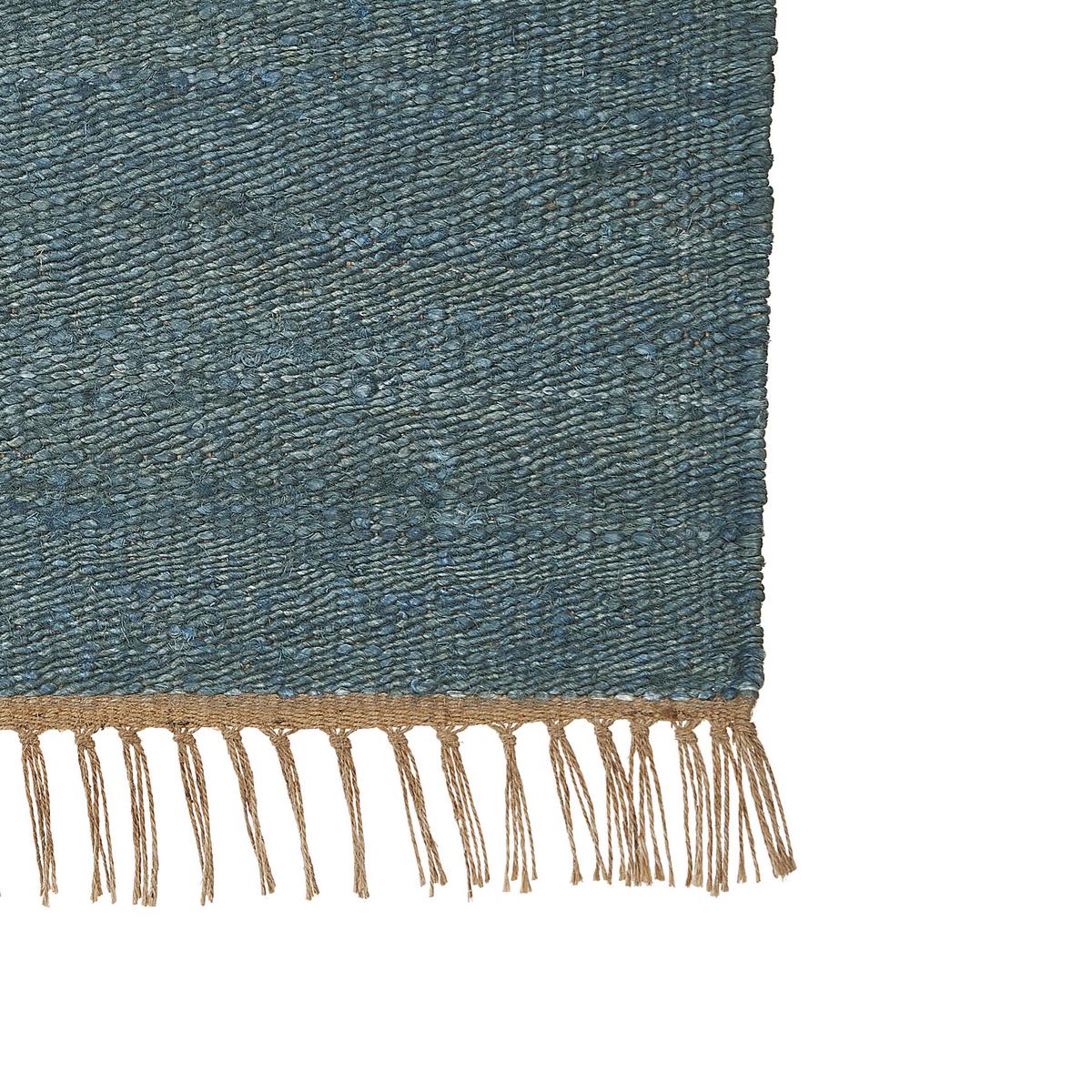 KURZFLOR-TEPPICH Lunia 230/160 cm - Blau, Naturmaterialien (160/230cm) - Beliani