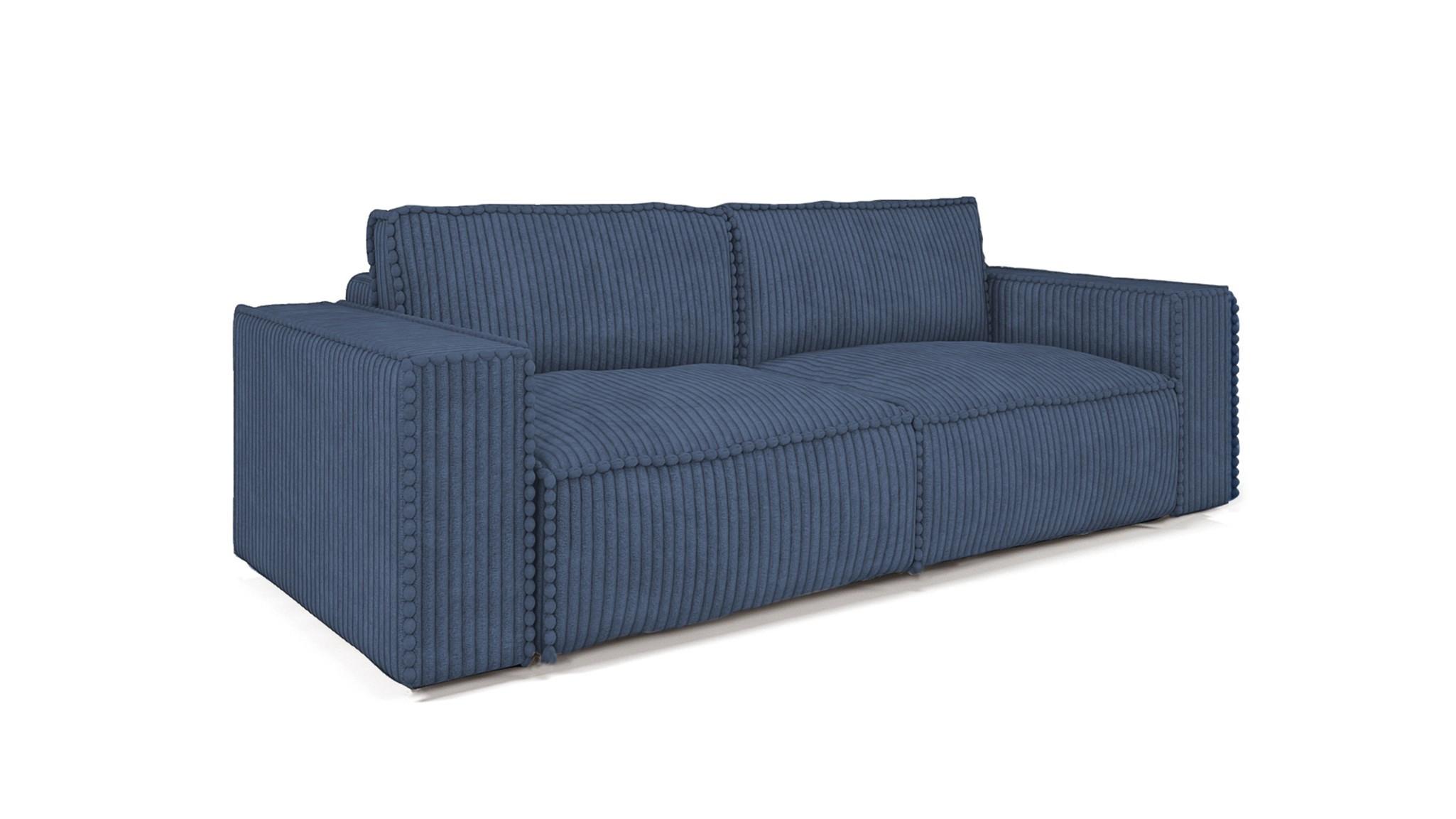 SCHLAFSOFA Vajana - Dunkelblau, Holzwerkstoff/Textil (240/86/102cm) - Fun Möbel