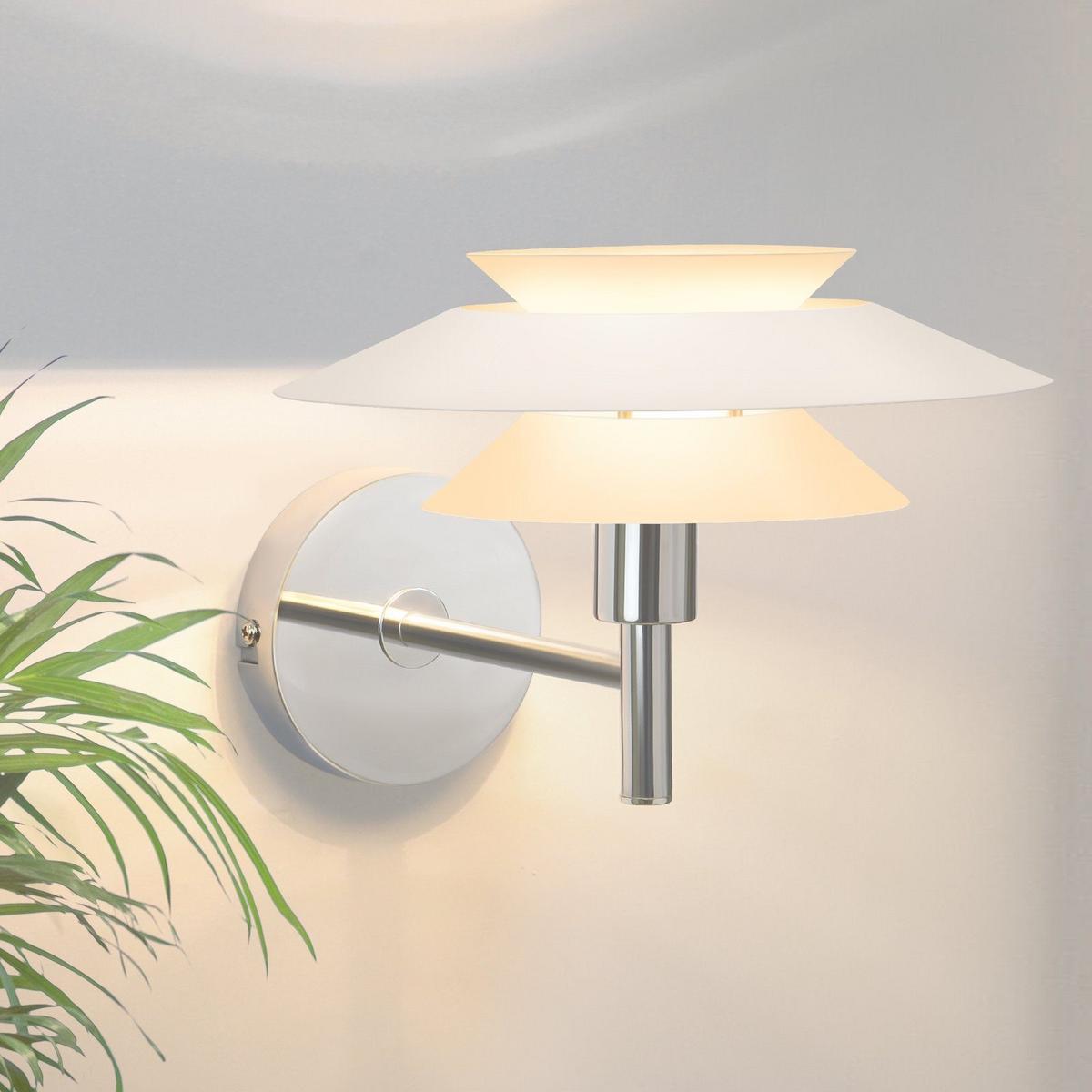 WANDLEUCHTE Welt - Weiß, Metall (26/17/26cm) - Nettlife