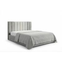 POLSTERBETT CATTURA Grau Velvet - Grau, Textil (160/200cm) - KAWOLA