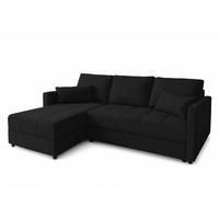 ECKSOFA L Form Dolceo Rabenschwarz 226/140/78 cm – Schlaffunktion Universell Links Rechts - Anthrazit/Schwarz, Kunststoff/Textil (140/226cm) - AX Living