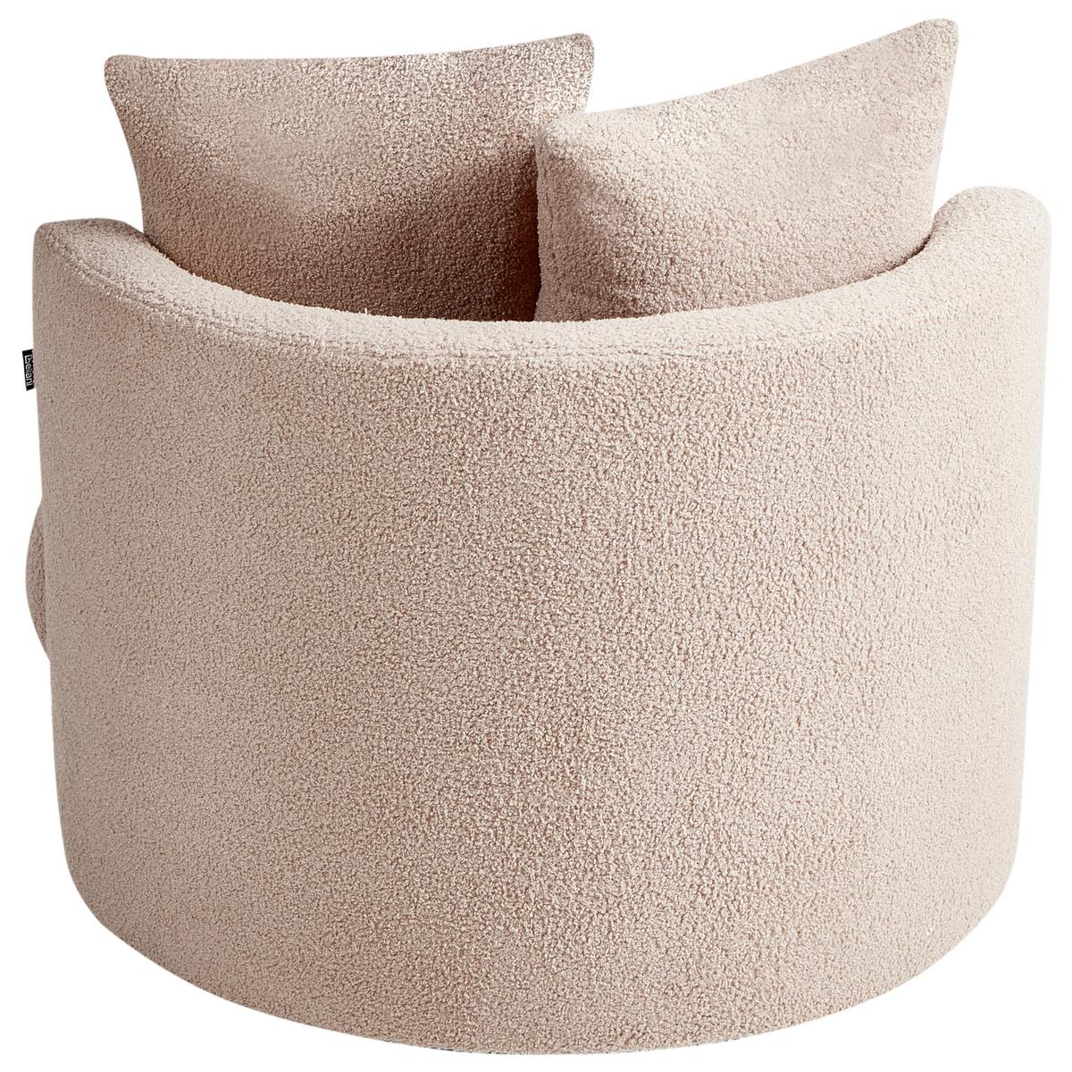 SESSEL Beige Dalby - Beige, Textil (82/61/82cm) - Beliani