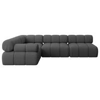 ECKSOFA modulares Sofa Mende-L2 - 285x190x70 cm Grau Bouclé - Grau, Holzwerkstoff/Textil (285/190cm) - ALTDECOR
